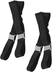 [Minkissy] 4PCS Adjustable Belts for Women High Elasticity Garters Stylish Sock Holders Comfortable Rave Accessories for Various Outfits Black
