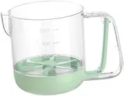 DimyFew Stand Mixer with Scale Line Versatile Kitchen Utensil Hands Semi Automatic Egg Whisk Egg Beater for Eggs Milk Powder, Green