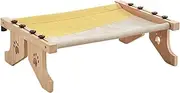 Cat Bed for Windowsill, Wooden Cat Resting Lounger, Adjustable Cat Windowsill Nest, Cat Hammock Seat with Cushioned Bed Cover for Sleeping, Playing, Climbing