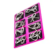 8 IN 1 Metal Montessori Puzzle Wire IQ Mind Brain Teaser Kids Educational Toys C