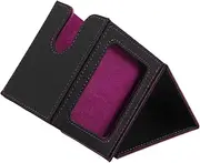 CAXUSD Innovative Card Organizer Box with Dividers Detachable Storage for Game Enthusiasts Compact Vertical Design with Card Display Window PU and Polyester Construction