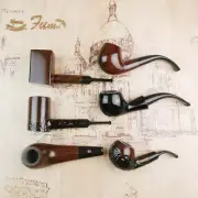9mm Ebony Tobacco Pipe Handmade Straight Stem Wooden Filter Wood Smoking Pipe