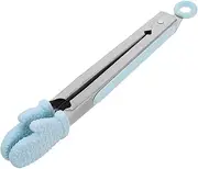 Silicone Mini Tongs Heat Resistant Hand Shape Food Clip for Non Slip Grip Locking Mechanism for Serving BBQ Ice Cubes Fruits and Baking