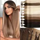 Micro Ring Loop Human Hair Extensions 100% Real Remy Straight Hair Full Head200S
