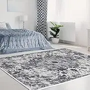 MARLOW Anti-Slip Floor Rugs, 200 x 290cm Skin Friendly Area Rugs, Soft Large Home Decor Carpet Indoor Outdoor - Versatile for Bedroom, Dining Room, Living Room (Grey)