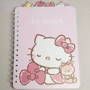 Hello Kitty Sanrio Pink Kawaii Spiral Tab Notebook Journal "Be Kind" New 2023