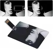 Personalized Credit Card USB Flash Drive, Bulk Custom Black Card USB 2.0 Flash Drives, Ideal for Businesses, Corporations, Educational Institutions, Photography & Music Studios (128 GB,50PCS)