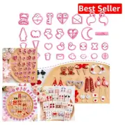 Compact Valentine's Clay Cutters, 30 Unique Shapes for Creative Adult Crafters