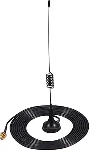 Antenna Booster, 433MHz High Gain Vehicle Mobile Radio Antenna with SMA Connector, VSWR Antenna Amplifier with Magnetic Base, Easy to Install
