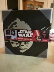 NEW STAR WARS ARTISSIMO GALLERY WRAPPED CANVAS ART CHEWBACCA AND YODA 12 X 12