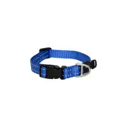 Rogz Classic Lockable Reflective Dog Collar Blue Medium