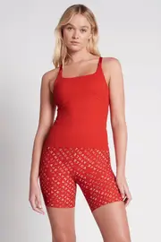 Cropped Adjustable Strap Racerback Tank 117