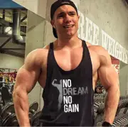 Mens Gym Wear Singlet Training Exercise Sport Vest Body Building Shirt Taperback