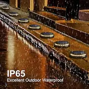 LED Solar Pathway Light Outdoor IP65 Waterproof Super Bright Disk Light 17LED Garden Lawn Pathway Patio Landscape Decoration 4pcs