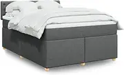 Box Spring Bed with Mattress Dark Grey Queen Fabric,Beds & Bed Frames 94KG-3289184