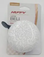 Huffy Cruiser Large Bell Clear, Crisp Sound White & Pink Floral Design - New