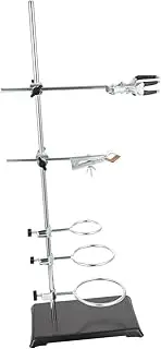 BESTYASH Laboratory Stand Support with Height Chem Kit Equipment Portable Clamp and Flask Holder Padded Base for Stable Experiments