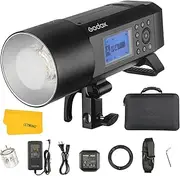 Godox AD400Pro AD400 Pro Studio Flash 400W TTL 1/8000s HSS 2.4G Wireless Strobe Light with High Performance Li-ION Battery 390 Full Power Recycling Time, 0.01-1s 30w LED Modeling Lamp