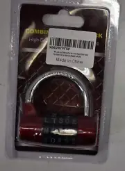 Cluckyu Combination Lock Heavy Duty Padlock Password Sturdy Resettable Red