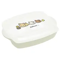 在飛比找樂天市場購物網優惠-小禮堂 拉拉熊 餐盤式抗菌便當盒 640ml (灰趴姿款)