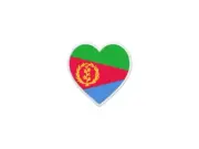 Patch Badge Patch Printed Thermoadhesive Flag Heart St Eritrea