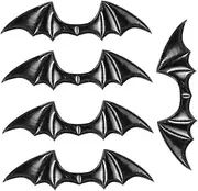 5Pcs Bat Wings Hair Ornaments Holographic Devil Vampire Wing Accessories for Halloween Hair Styling Decorative Clothes Supplies