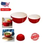Elegant Ceramic 2-Piece Nested Mixing Bowl Set - Versatile Stoneware Ramekins
