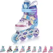 meteor® Inline Skates 4-in-1 Children's Inline Roller Blades Quad Skates Carbon Children's Inline Skates Adjustable Shoe Big Wheels