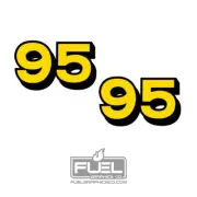 95 Combine Custom Premium Vinyl Decal 2-Pack - 5" x 3" - Implement Decals