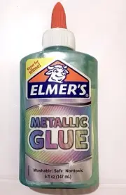 NEW ELMERS METALLIC GLUE TEAL/BLUE 147ML / NON TOXIC, GREAT FOR MAKING SLIME