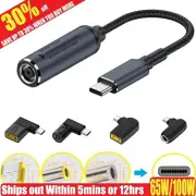 140W/65W Laptop Charger Converter USB Type C PD Power Charging Cable Adapter