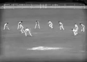 John Manners Of The Mcc Gets One Through Slips Off 1953 OLD CRICKET PHOTO