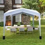 Costway3 x 3 m Pop up Canopy Tent with Portable Wheeled Bag-White