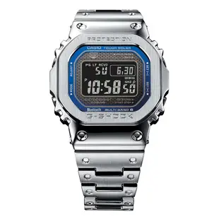 CASIO 卡西歐 G-SHOCK 全金屬智慧太陽能藍芽電波錶 藍43.2mm-GMW-B5000D-2