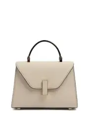 VALEXTRA Iside Micro $3850 Lino Leather Crossbody Bag New And Authentic