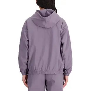 【NEW BALANCE】外套 Essentials Woven Jacket 女款 紫 寬版 連帽外套 NB 紐巴倫(WJ33502SHW)