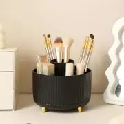 Makeup Brush Holder Organizer,360° Rotating Makeup Brush Organizer,5 Slot Black