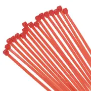 100PCS Cable Zip Ties 8 Inch Self-Locking Nylon Wire Ties Red