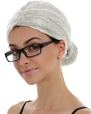 Silver Light Grey Grandma Costume Wig