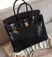 在飛比找Yahoo!奇摩拍賣優惠-專櫃正品 愛瑪仕 HERMES BIRKIN 35 黑色 金