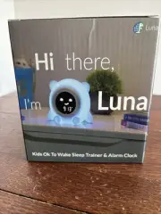 Baby Luna Sleep Trainer And Alarm Clock Dimmable Face Night Light Sound Kids