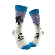 Bigfoot & Reindeer & Penguin Unisex Large 10-13 Crew Socks Sock Panda Fashion