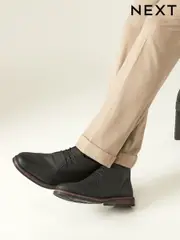Black Waxy Leather Chukka Boots (N25161) | $106