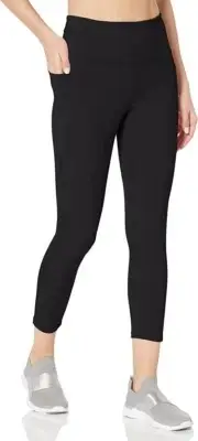 Danskin Capri Legging Women's Medium Black Salt Curved Contour New