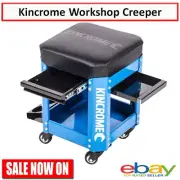 Kincrome Mechanic Cabinet 2 Drawer Workshop Creeper Stool Garage Rolling Wheels