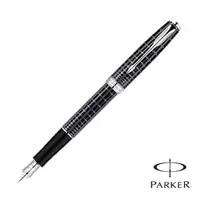 在飛比找momo購物網優惠-【PARKER 派克】SONNET 商籟 格紋白夾 鋼筆18