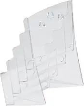 GOOHOCHY Brochure Holder Plastic File Organizer 3 A4 Shelves Wall-Mounted Document Storage Rack for Office Study Room Classroom
