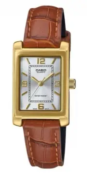 Casio Women's Ladies Gold Leather Quartz Vintage Analogue Watch LTP-1234GLL-7A