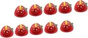 Wooden Boys and Girls Educational Toys 10pcs Fruit Shape Rotative Tops Pull String Wooden Tops Spinning Game Enhance Observation Skills Random Style
