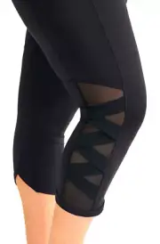 TS TAKING SHAPE plus size XL / 24 Mesh Me Up Crop Leggings gym sport yoga NWT!